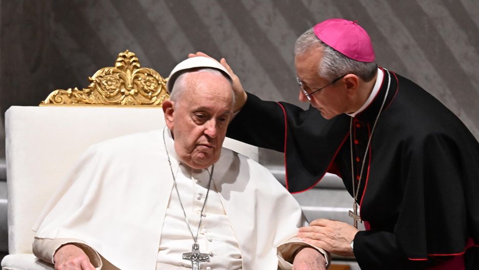 Papież Franciszek w trakcie zakończenia obrad synodu