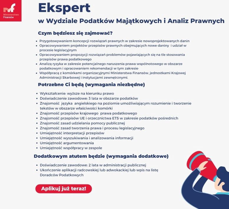 Podatki. Propozycja pracy ministerstwa finansów