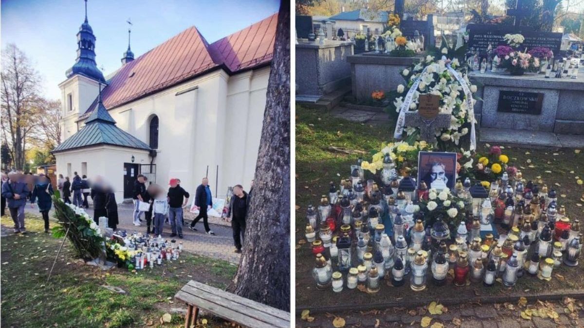 Tłumy przy grobie Marka Perepeczki w dniu Wszystkich Świętych