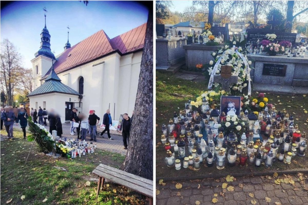 Tuż po 14.00. Takie sceny przy grobie Perepeczki w Częstochowie