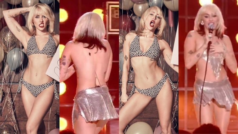 Miley Cyrus wita NOWY ROK w BIELIŹNIE w grochy. Wpadka ze SPADAJĄCYM TOPEM jej nie wystarczyła?