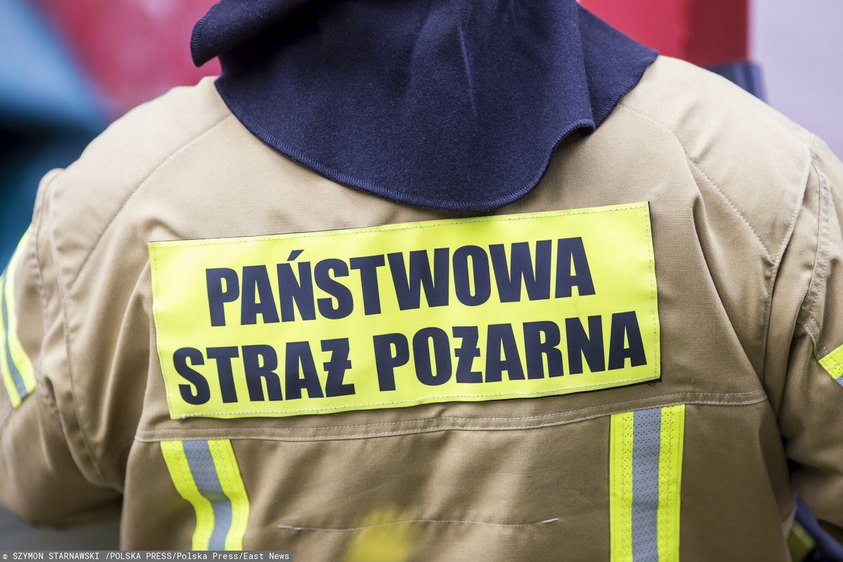 Pożar w Nowej Hucie w Krakowie 