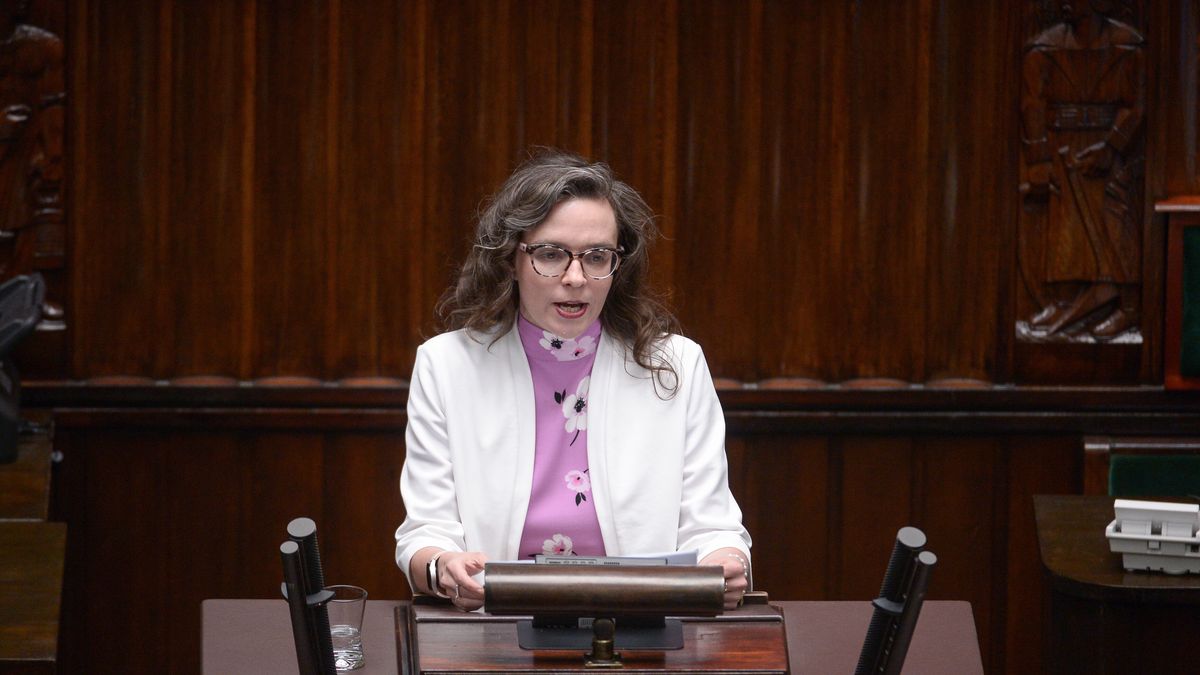 Klaudia Jachira
Warszawa, 24.04.2024. Pos�anka KO Klaudia Jachira przemawia na sali Sejmu w Warszawie, 24 bm. Sejm zajmuje si� informacj� prokuratora generalnego Adama Bodnara o kontroli operacyjnej w Polsce, m.in. przy u�yciu Pegasusa. (mr) PAP/Marcin Obara
Marcin Obara
10, 10., kadencja, kadencji, obrady, parlament, polityk polityka, posiedzenie, posiedzenie Sejmu, sala obrad, sejm, sejmowa, X, Sejm RP, 10. posiedzenie