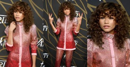 20-letnia Zendaya w cekinowym garniturze