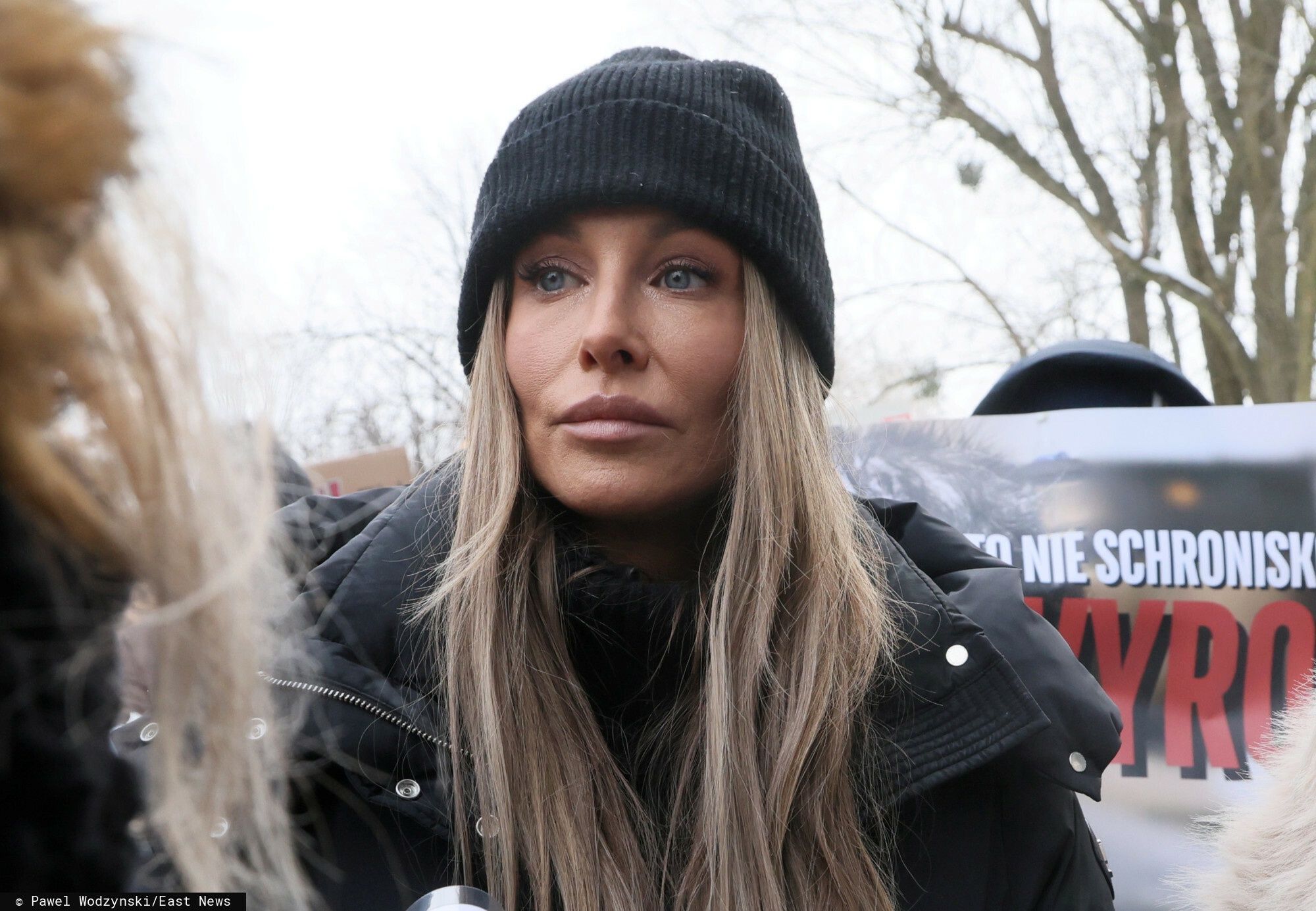 Małgorzata Rozenek-Majdan na proteście w Sobolewie