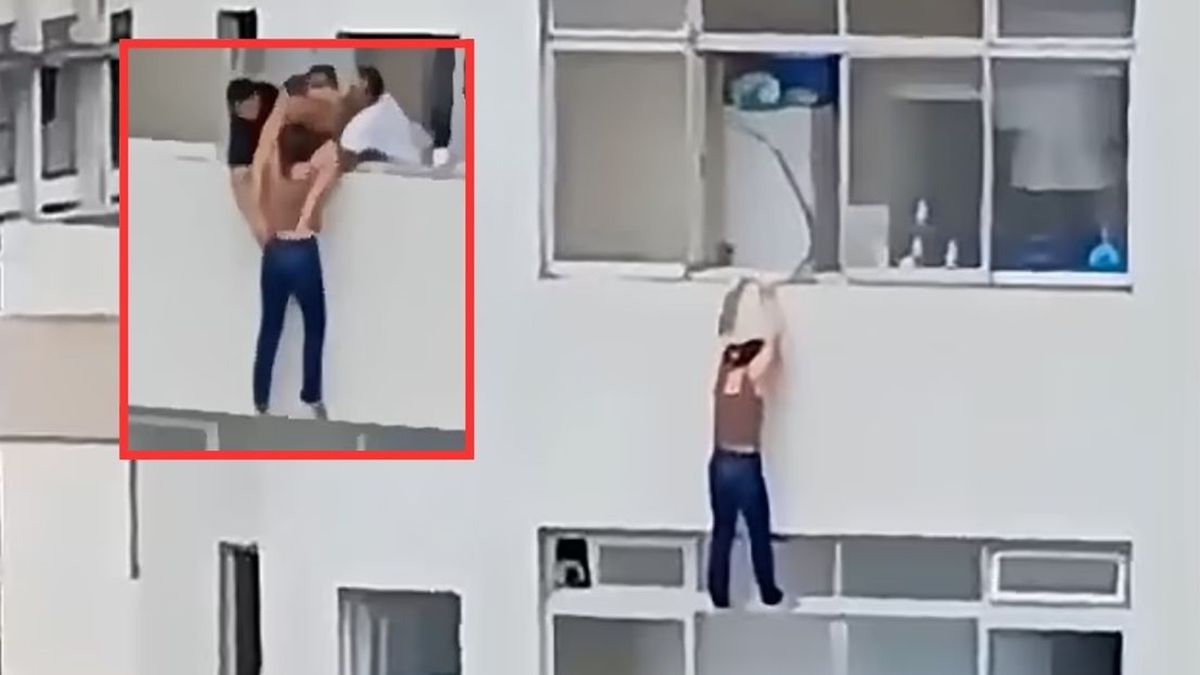 Kobieta zawisła na wysokości 16. piętra