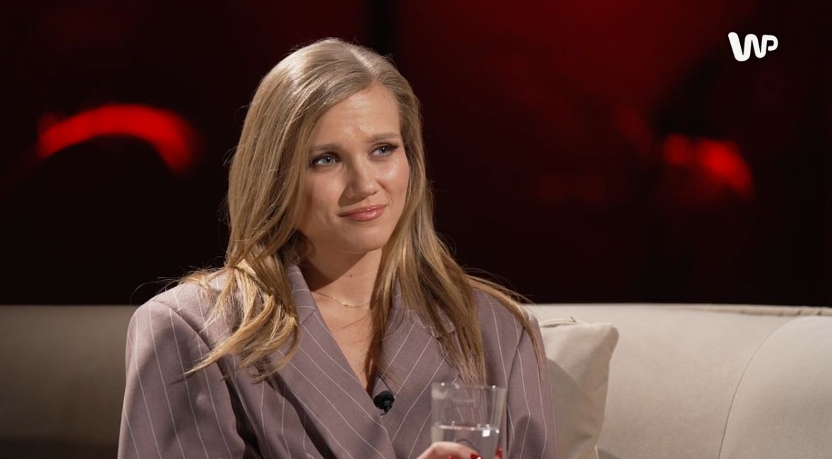Agnieszka Kaczorowska podczas rozmowy 