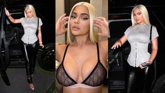 22-letnia Kylie Jenner w szarej bluzce z gorsetem za 5 tysięcy złotych prezentuje światu nowy kolor włosów (ZDJĘCIA)