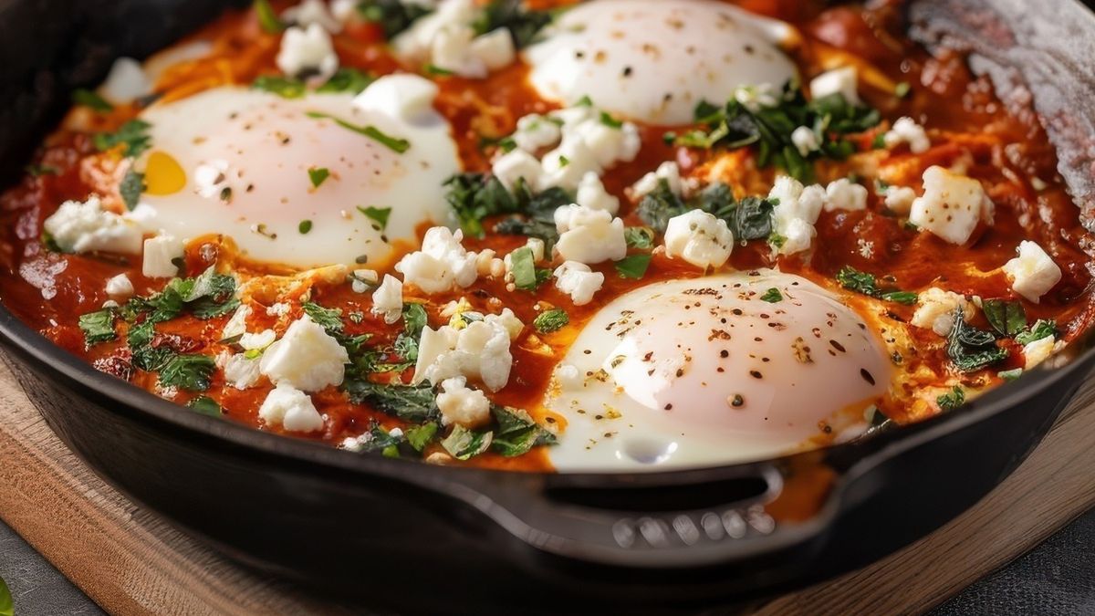 Szakszuka z papryką i chorizo