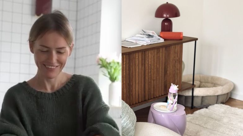 Olga Frycz uwiła sobie gniazdko w duńskim stylu: pomarańczowe kafelki, łagodne krawędzie i dużo drewna. Przytulnie?