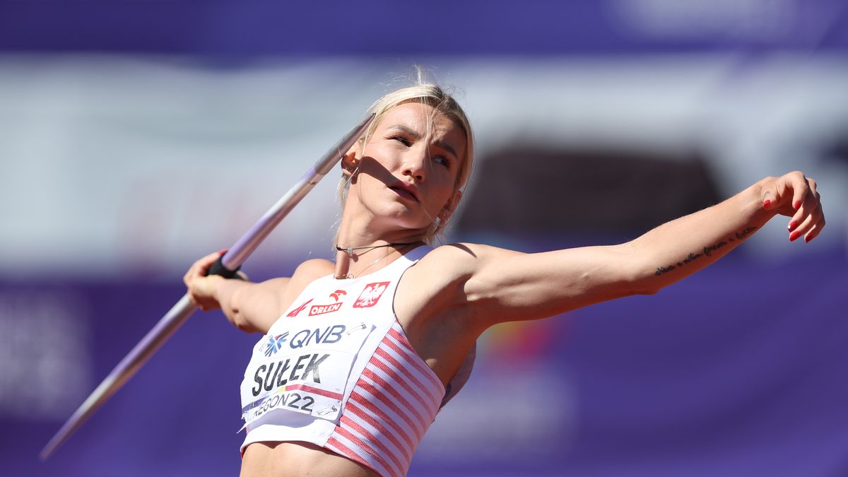 EUGENE, OREGON - JULY 18: Adrianna Sulek of Team Poland competes in the Women's Heptathlon Javelin on day four of the World Athletics Championships Oregon22 at Hayward Field on July 18, 2022 in Eugene, Oregon. (Photo by Christian Petersen/Getty Images)
