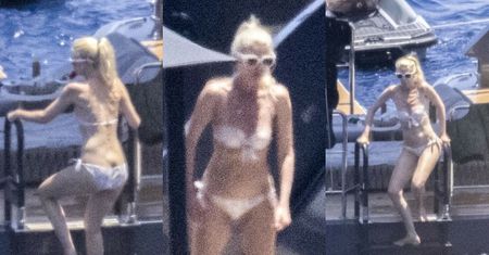 52-letnia Claudia Schiffer pokazała okupioną wieloma wyrzeczeniami sylwetkę. Tak modelka spędza wakacje na jachcie (ZDJĘCIA)
