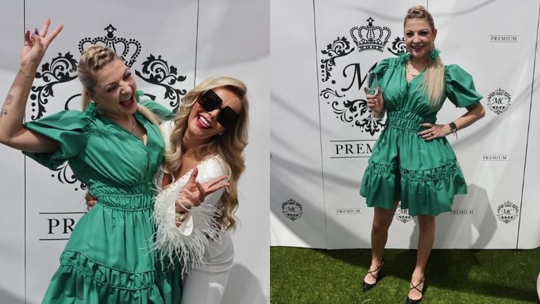 Monika Chwajoł na otwarciu butiku w Krakowie