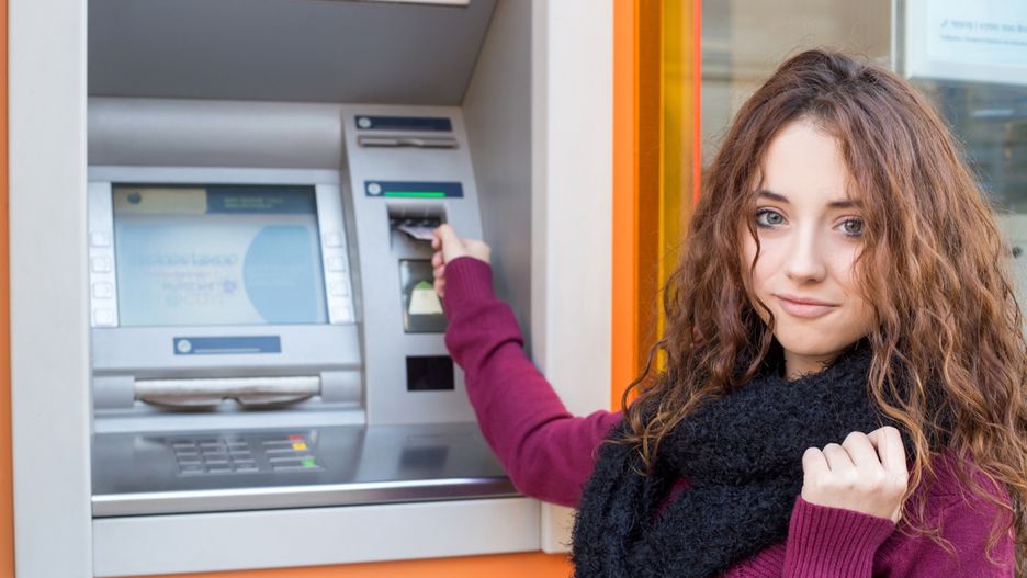 bankomat karta konto konto dla młodzieży pieniądze kasa money