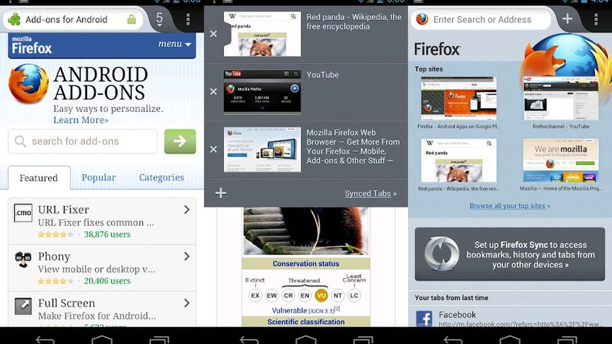 Jaki jest mobilny Firefox 14 na Androida? 1