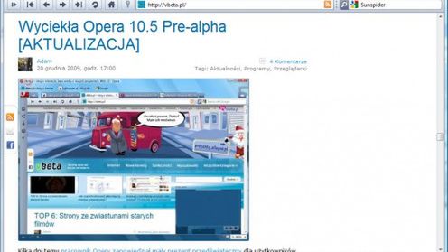 Opera 10.5 pre-alpha 7,5 razy szybsza! Przetestuj Carakana już teraz! 1