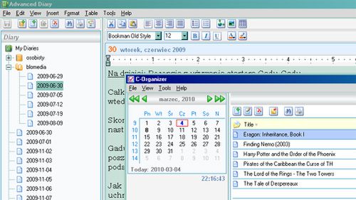 Advanced Diary - pamiętnik, notes, organizer 1