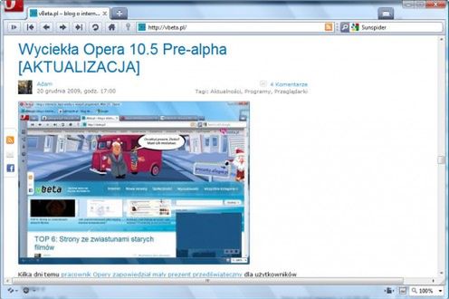 Opera 10.5 pre-alpha 7,5 razy szybsza! Przetestuj Carakana już teraz!