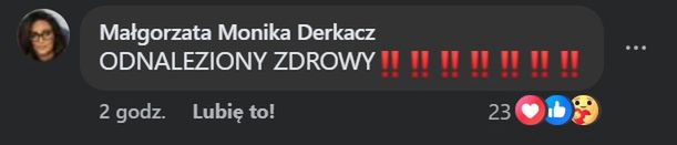 Wpis Małgorzaty Derkacz na Facebooku