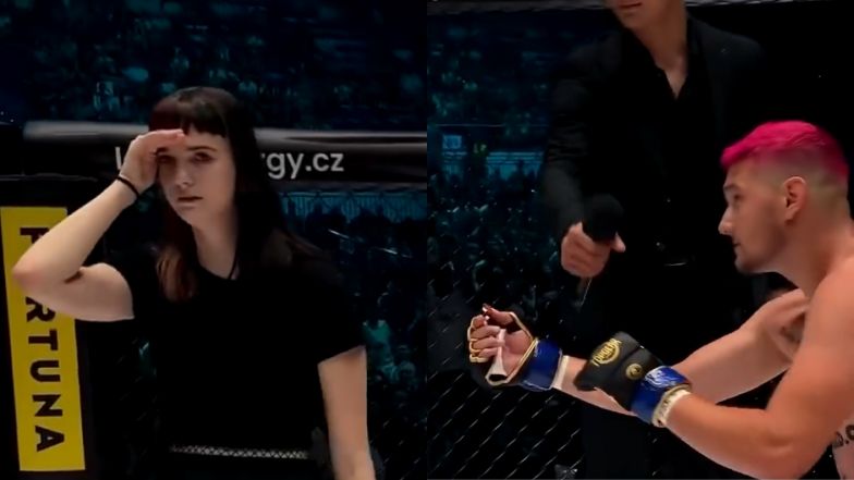 An MMA fighter wanted to propose to his beloved in the octagon