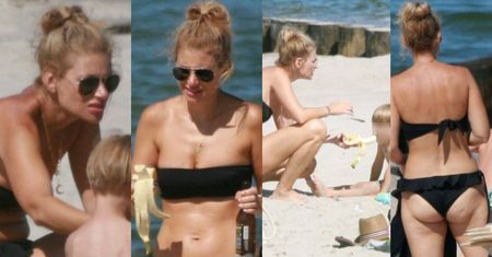 Spełniona mama Aleksandra Kisio dogląda dzieci na plaży w Chałupach (ZDJĘCIA)
