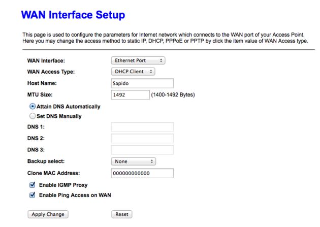 SAPIDO Turbo Gigabit Router RB-1733