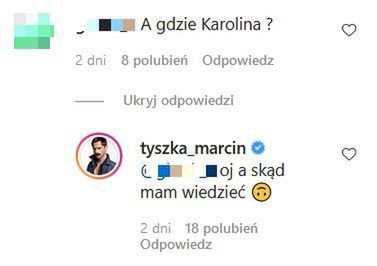 Marcin Tyszka udaje, że nie pamięta o Karolinie Korwin Piotrowskiej