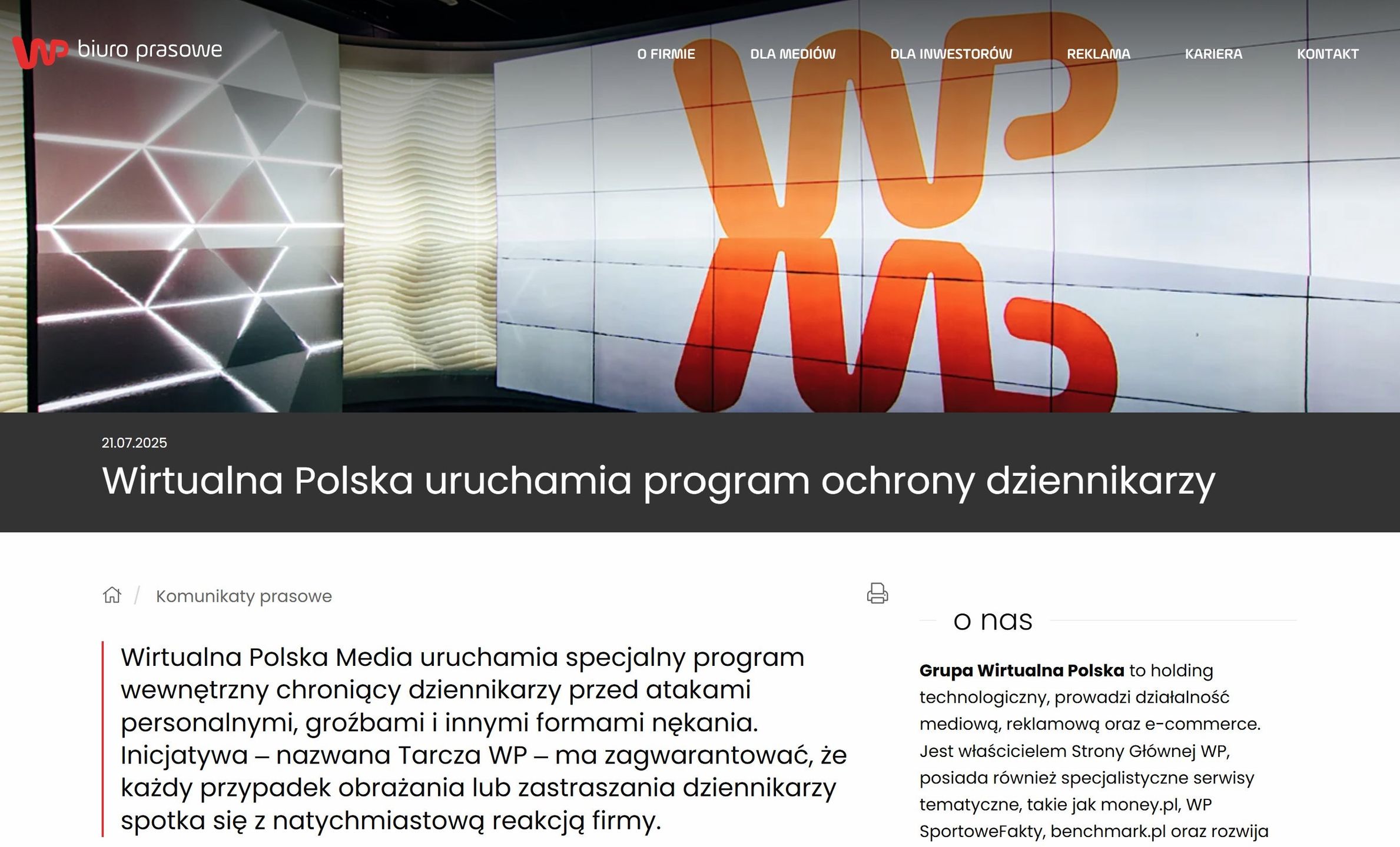 Tarcza WP miała chronić dziennikarzy portalu przed hejtem. 