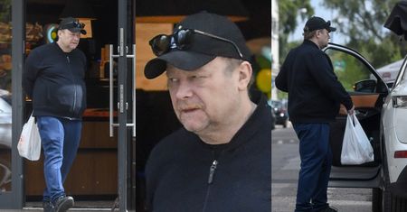 Olaf Lubaszenko zostawił samochód w niedozwolonym miejscu, po czym ruszył do cukierni (ZDJĘCIA)