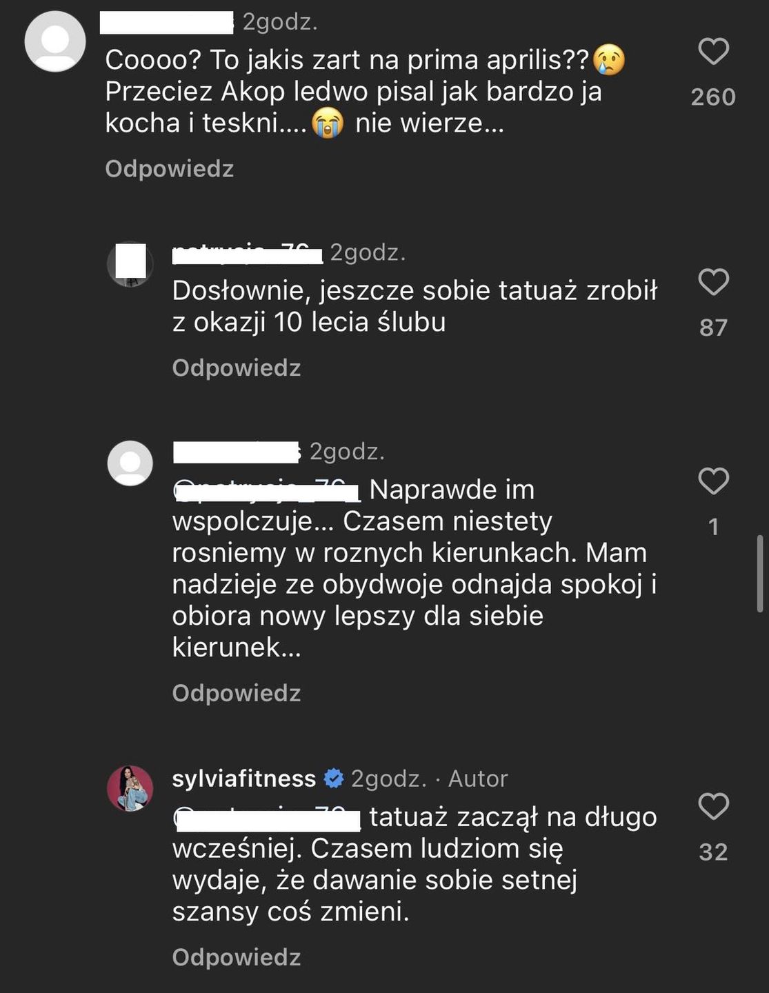 Sylwia Szostak odpowiada po rozstaniu na wątpliwości internautów