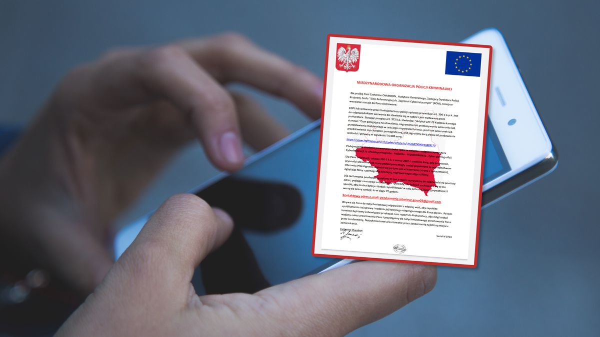 Fałszywa wiadomość w PDF-ie