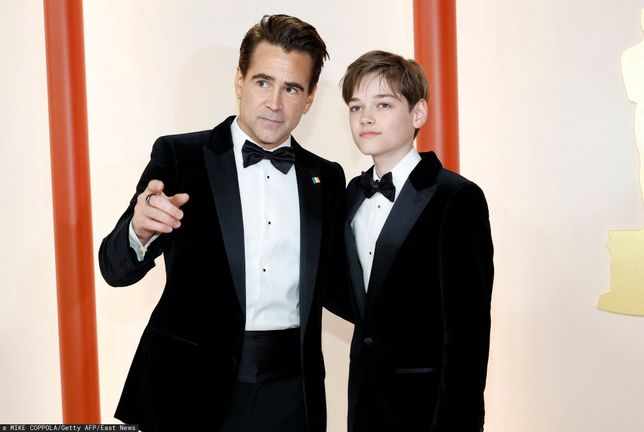 TemporaryHOLLYWOOD, CALIFORNIA - MARCH 12: (L-R) Colin Farrell and Henry Tadeusz attend the 95th Annual Academy Awards on March 12, 2023 in Hollywood, California.   Mike Coppola/Getty Images/AFP (Photo by Mike Coppola / GETTY IMAGES NORTH AMERICA / Getty Images via AFP)MIKE COPPOLA
