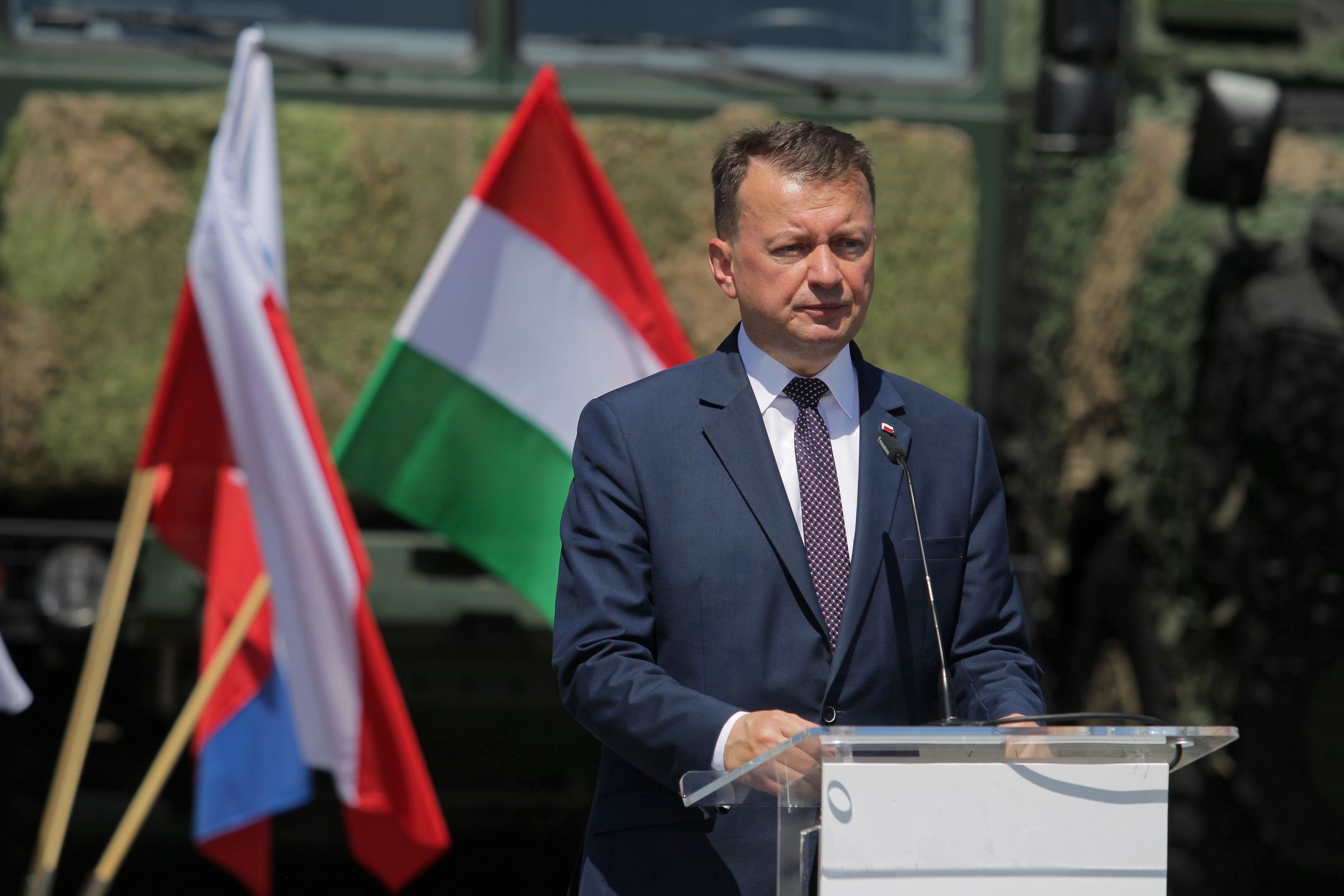 Mariusz Błaszczak w Elblągu podkreślał znaczenie przekopu Mierzei Wiślanej dla obronności Polski 