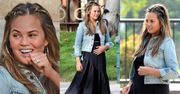 Ciężarna Chrissy Teigen w letniej stylizacji
