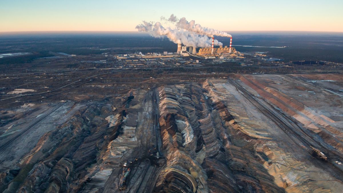 Aerial view of open-cast coal mine Belchatow, PolandAerial view of open-cast coal mine Belchatow, PolandLukasz Szczepanskiopen-cast, coal mine, opencast, open-pit, aerial view, horizontal, above, bird's eye, PGE, Poland, Energy, energetic, group, power station, chimneys, smoke, steam, environment, issue, pollution, air, big, poison, contamination, hole, dig, cavity, machinery, heavy, raw, industry, urban, soil, horizon, infrastructure, Europe, Belchatow, Kleszczow, lignite, pge, belchatow, brunatny, brunatnego, widok, lotu, lot, ptaka, ponad, polska, energia, energetyczny, elektrownia, komin, kominy, dym, zanieczyszczenie, dziura, maszyny, gleba, ziemia, kopalnia, kleszczów, niebo, niebieskie, czyste, zachód, odkrywkowa