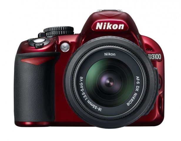 Nikon D3100 Red w kolorze wiśni