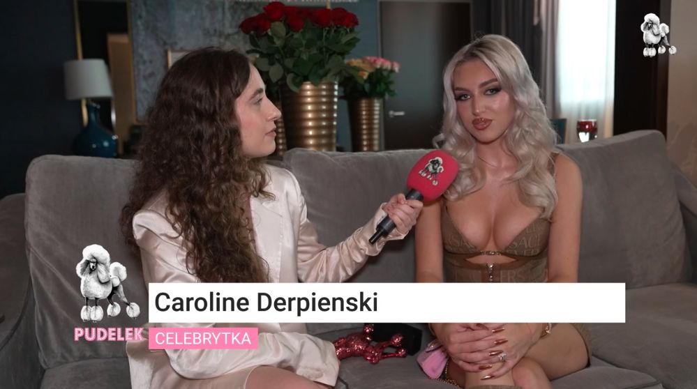 Caroline Derpienski w rozmowie z reporterką Pudelka Simoną Stolicką