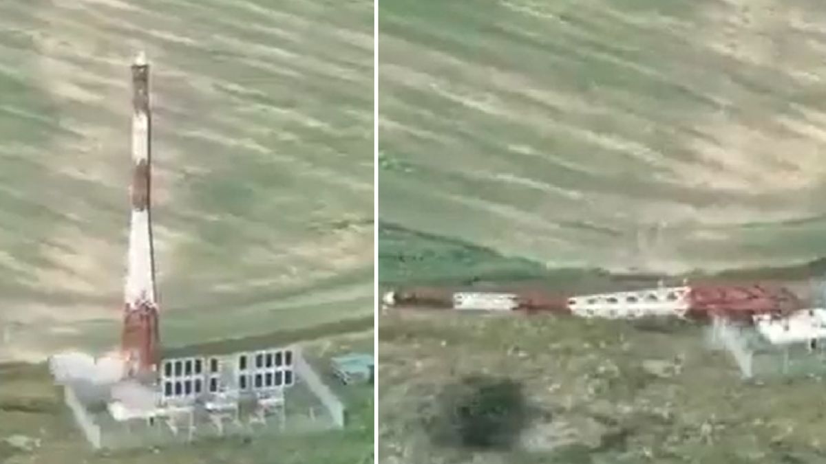 Wieża runęła w kilka sekund. To zemsta? Nagranie z Rosji