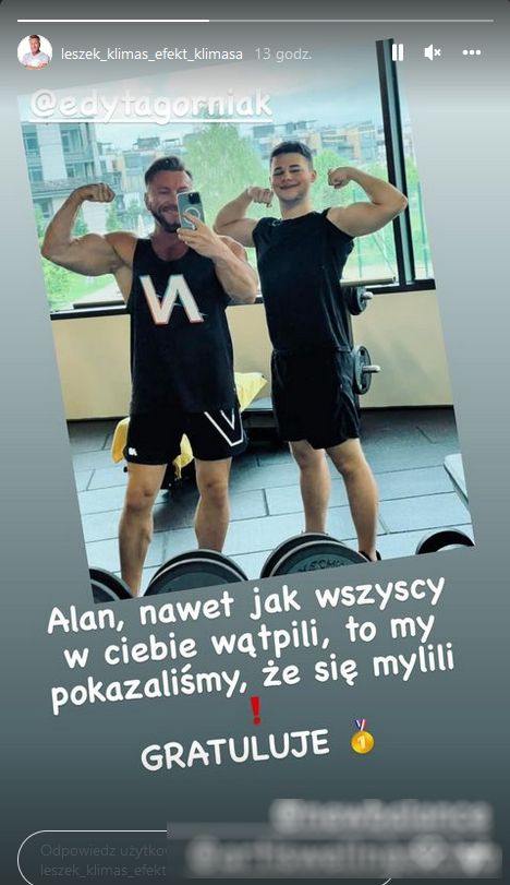 Allan Krupa z trenerem