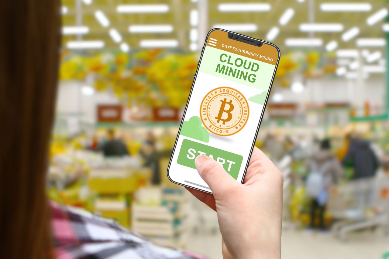 Aplikacja do kryptowalut z depositphotos