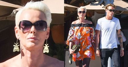 Brigitte Nielsen przyłapana na spacerze z synem i chłopakiem (FOTO)