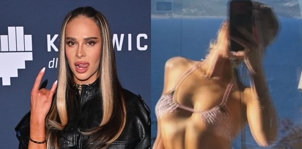 Odziana w skąpe bikini Blanka wygina się przed szybą podczas egzotycznych wakacji (FOTO)