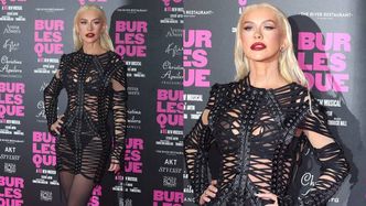 Ultraszczupła Christina Aguilera prezentuje odmienioną sylwetkę na premierze musicalu "Burlesque"