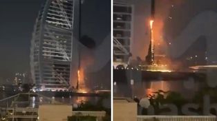Irański dron uderzył w słynny hotel w Dubaju. Burdż Al Arab w ogniu