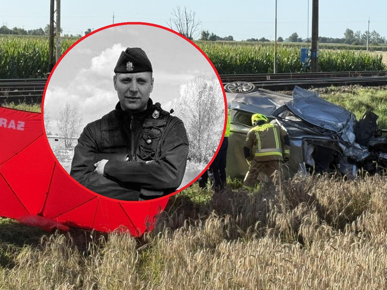 Gniezno: Policjanci żegnają tragicznie zmarłego funkcjonariusza. 28-latek zginął w wypadku na przejeździe