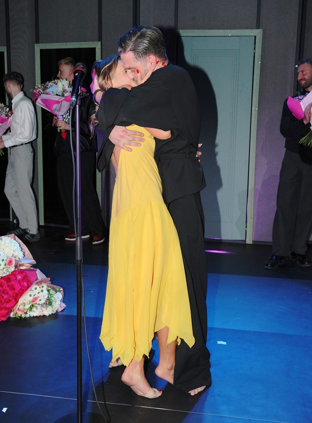 Agnieszka Kaczorowska i Marcin Rogacewicz podczas premiery 