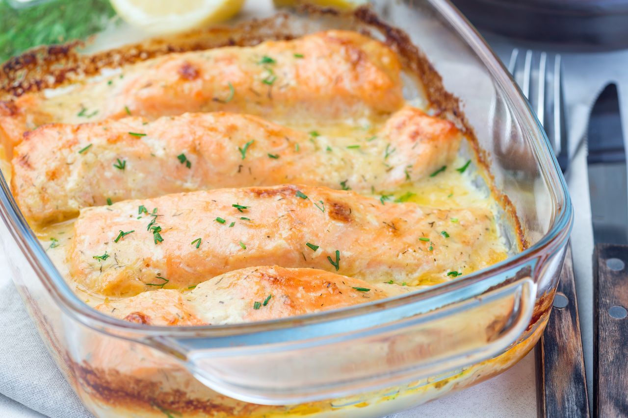 Baked salmon