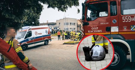 Poważy wypadek w Kaczorach. 44-letnia motocyklista trafiła do szpitala