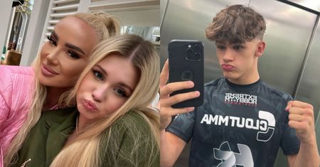 Izabela Macudzińska z córką wspierają ukochanego 16-latki na Clout MMA. Po walce RZUCIŁ SIĘ jej w ramiona. Romantycznie? (WIDEO)