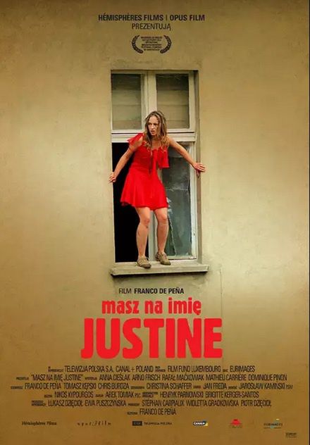 Plakat do filmu "Mam na imię Justine" z Anną Cieślak